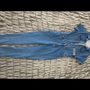 Small womens jean jumper bodysuit